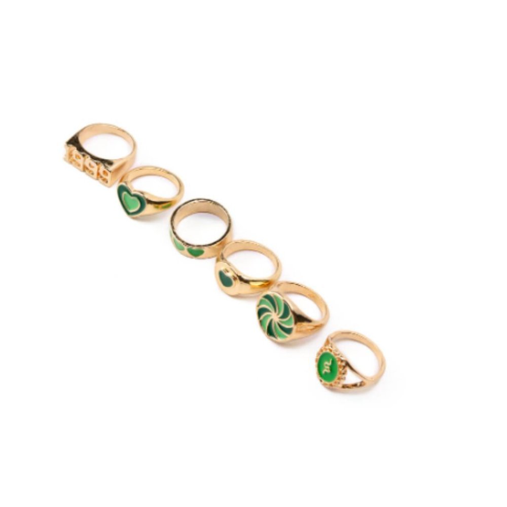 ENVIOUS ENAMEL RING SET - Picture 3 of 3